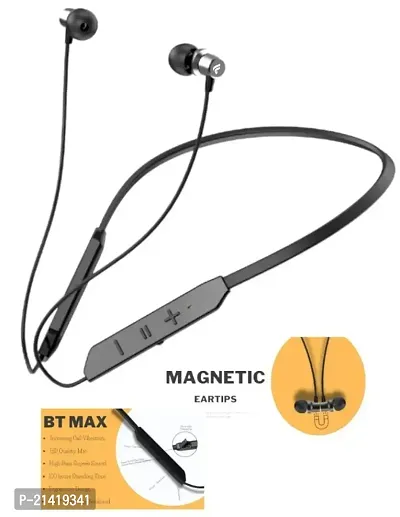 0 Hours Playtime Wireless Neckband headphones Earphone Bluetooth Headset  (Black, In the Ear)-thumb0