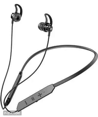 0 Hours Playtime Wireless Neckband headphones Earphone Bluetooth Headset  (Black, In the Ear)-thumb2