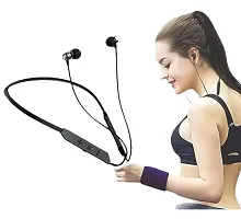 Fast Charging, Magnetic Buds, Voice Assistant  IPX4 Wireless Neckband Bluetooth Headset  (Black, In the Ear)-thumb1