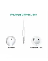 Best Ultra Deep Bass viv.o Earphone a5 Wired Headset  (White, In the Ear) Pack of 3-thumb1