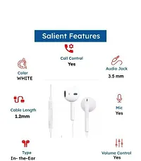 High Bass Universal Wired Headset (White, In the Ear) Wired Headset  (White, In the Ear)a-thumb4