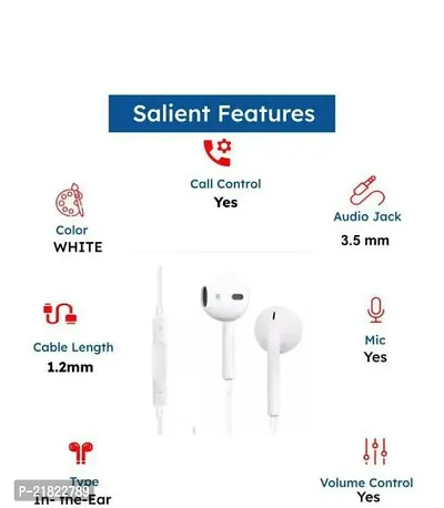 High Bass Universal Wired Headset (White, In the Ear) Wired Headset  (White, In the Ear)a-thumb5