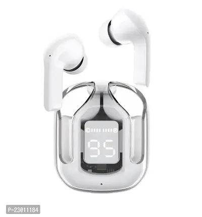 Earbuds White Bluetooth Headset-thumb0