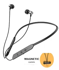 BT MAX NECKBAND Bluetooth Headset  (Black, In the Ear)-thumb2