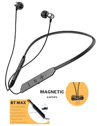BT MAX NECKBAND Bluetooth Headset  (Black, In the Ear)-thumb3