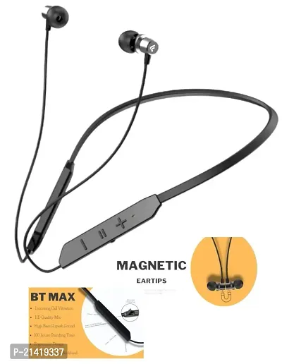 BT MAX NECKBAND Bluetooth Headset  (Black, In the Ear)-thumb4