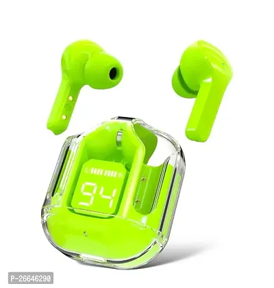 Ultrapods Crystal Transparent Wireless Earbuds Bluetooth 5.3 Air 31 Buds Bluetooth Headset  (Green, True Wireless)-thumb0
