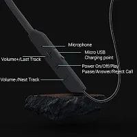 BT-Max 30 Hours Playing Time Fast Charging Bluetooth Neckband Earphone Bluetooth Headset  (Black, In the Ear)-thumb3