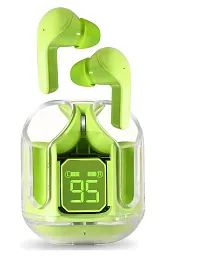 Ultrapods Crystal Transparent Wireless Earbuds Bluetooth 5.3 Air 31 Buds Bluetooth Headset  (Green, True Wireless)-thumb1