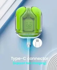 Ultrapods Crystal Transparent Wireless Earbuds Bluetooth 5.3 Air 31 Buds Bluetooth Headset  (Green, True Wireless)-thumb2