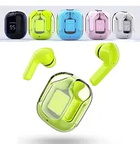 Ultrapods Crystal Transparent Wireless Earbuds Bluetooth 5.3 Air 31 Buds Bluetooth Headset  (Green, True Wireless)-thumb3