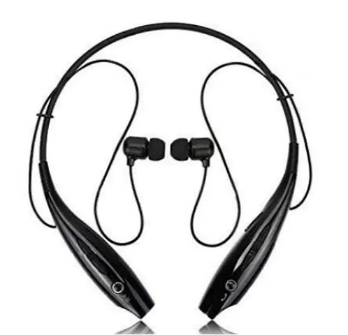 Enexoya HBS-730 Neckband Bluetooth Headsets Handsfree with Microphone for All Latest Smartphone (Black)