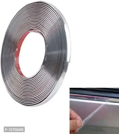 10mm Preminum Car Side Beading Roll for Side Window- (Chrome) Mahindra Tuv300-thumb4