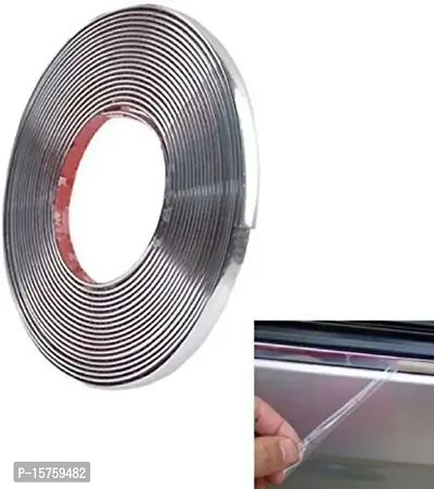 12mm Preminum Car Side Beading Roll for Side Window- (Chrome) Mahindra Tuv300 (10 Meter)-thumb2