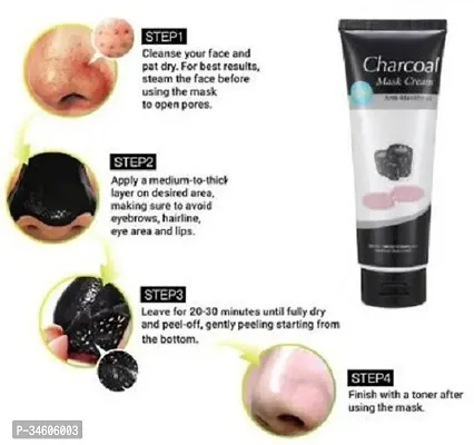 Anti Blackhead Charcoal Face Mask Cream Tube-thumb0