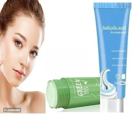 Salicylic Acid Ice Cream Mask With Green Tea Purifying Clay Stick Mask