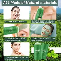 Green Tea Purifying Clay Stick Mask Anti Acne Cleaning Solid Mask Stick For Face-thumb1