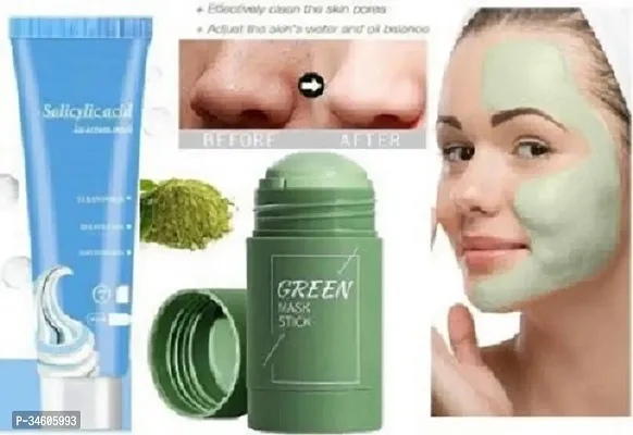 Green Tea Mask Stick for Face Purifying Blackhead Remove With Salicylic Acid Ultra Cleansing Ice Cream Mask-thumb0