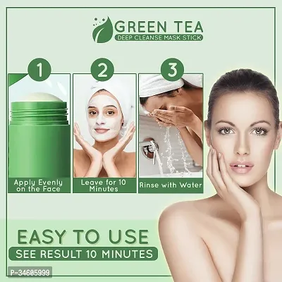 Green Tea Mask Stick for Face Purifying Blackhead Remove-thumb3