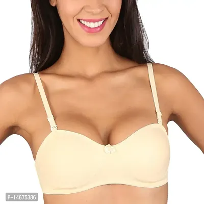 Buy Bralux Demi Cup Women's Non-Padded Non-Wired B Cup Bra, Balconette Bra  - Skin - Size 34B, Kashmira Online In India At Discounted Prices