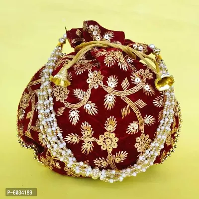 Beautiful Silk Embroidery work Potli