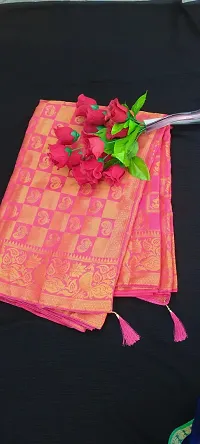 Classic Art Silk Jacquard Saree with Blouse piece-thumb1