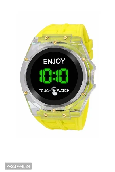 Touch Screen Transparent Silicone Strep Automatic Waterproof Digital Watch - For Boys Transparent Digital