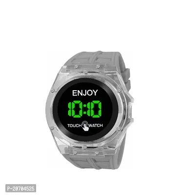 Touch Screen Transparent Silicone Strep Automatic Waterproof Digital Watch - For Boys Transparent Digital