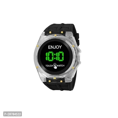Touch Screen Transparent Silicone Strep Automatic Waterproof Digital Watch - For Boys Transparent Digital