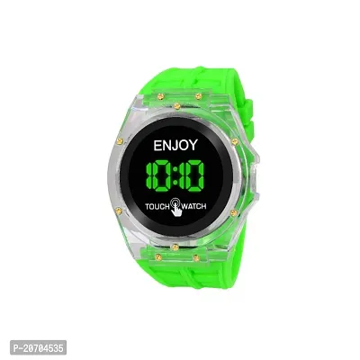 Touch Screen Transparent Silicone Strep Automatic Waterproof Digital Watch - For Boys Transparent Digital