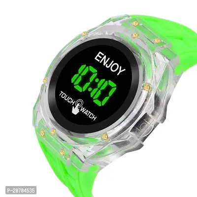 Touch Screen Transparent Silicone Strep Automatic Waterproof Digital Watch - For Boys Transparent Digital-thumb3