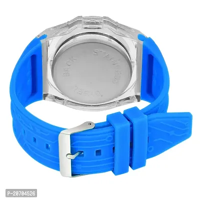 Touch Screen Transparent Silicone Strep Automatic Waterproof Digital Watch - For Boys Transparent Digital-thumb3