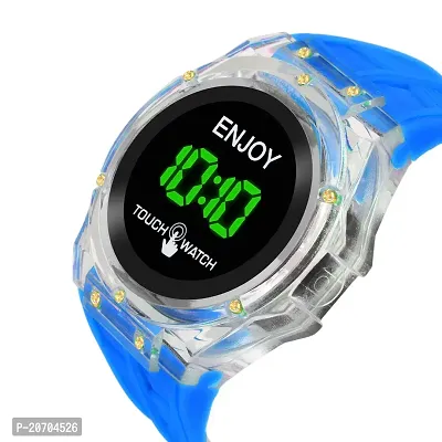 Touch Screen Transparent Silicone Strep Automatic Waterproof Digital Watch - For Boys Transparent Digital-thumb3