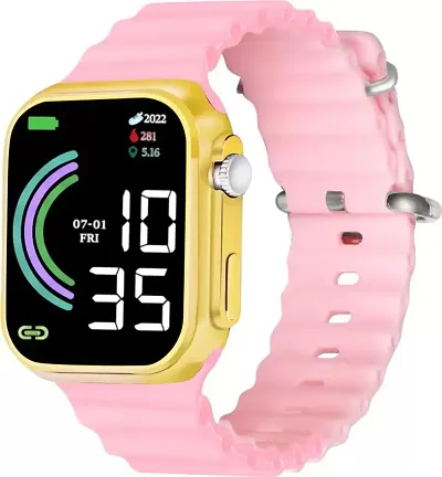 Ultra Square Multi-Factional Automatic Waterproof Digital Watch For Boys Girls