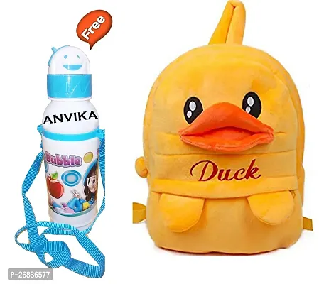 ANVIKA Duck Bag With Water Bottle Kids School Backpack Bag for 2 to 5 Years Baby/Boys/Girls