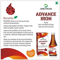 (Pack of 2) Advance Iron Syrup with Zinc and Folic Acid - 200ml | Boost Immunity and Enhance Energy by Increasing Red Blood Cells| Iron Supplement for Hemoglobin-thumb1