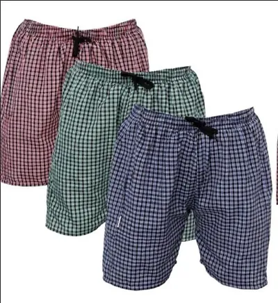 Men's Boxer Cotton Checked Combo Pack 3