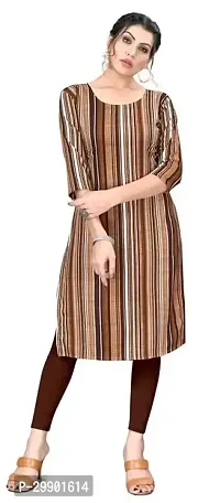 Stylish Crepe Striped Straight Kurtis