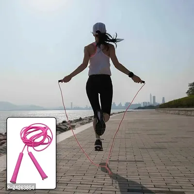 Skipping/Jumping Rope | 3M Plastic Adjustable Wire Skipping, Skip High Speed Jump Rope Cross Fit Fitness Equipment Exercise Workout | with Free Surprise Gift Worth Rs. 49 for Limited Stock only-thumb3
