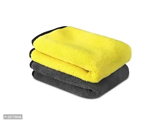 CrystalClear FiberCloth 500 GSM Microfiber Double Layered Cloth 40x40 Cms 2 Piece Towel Set, Extra Thick Microfiber Cleaning Cloths Perfect for Bike, Auto, Cars Both Interior and Exterior | with Free-thumb0