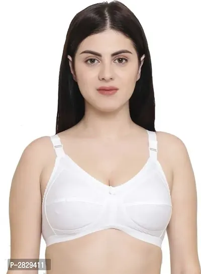 Women Full Coverage Non Padded Bra  (White)-thumb0