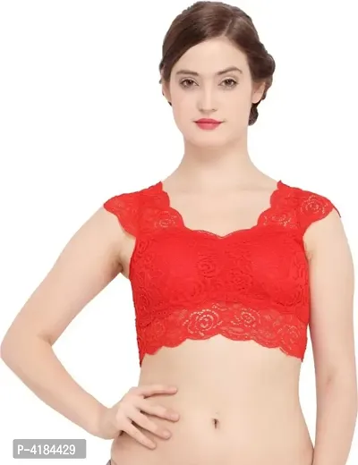 Women's Seamless Padded Non Wired Bra (Net Blouse)