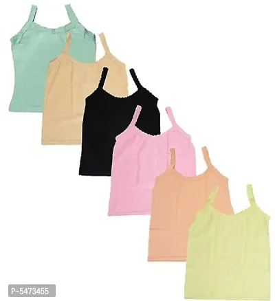 Stylish Cotton Blend Plain Camisoles For Women- Pack Of 6