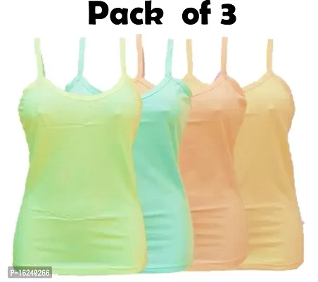 Women Pack of 3 Cotton Blend Camisoles