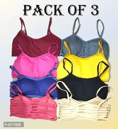 six-strap-bra-women-girls Lightly Padded, with Removable Pads Non-Wired Bralette-po3-thumb0
