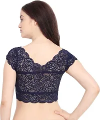 Women's Seamless Padded Non Wired Bra (Net Blouse)-thumb1