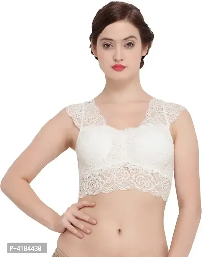 Women's Seamless Padded Non Wired Bra (Net Blouse)