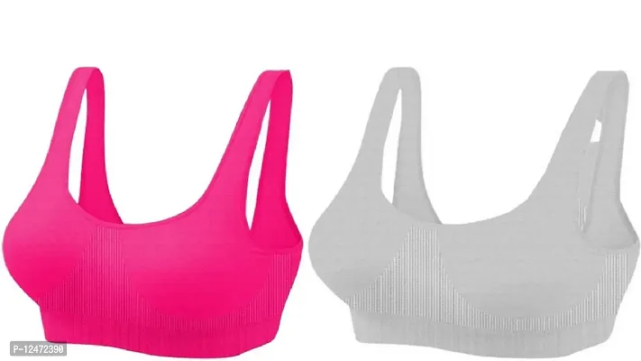 Women Non Padded Sports Bra combo of 2-thumb0