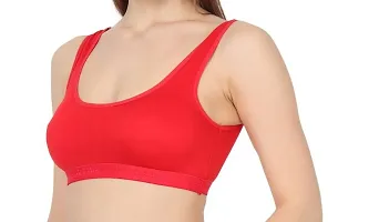 Women, Girls Sports Non Padded Bra Pack Of 3-thumb3