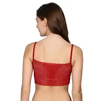 Fancy Party Wear Red Net Bra for Women-thumb2